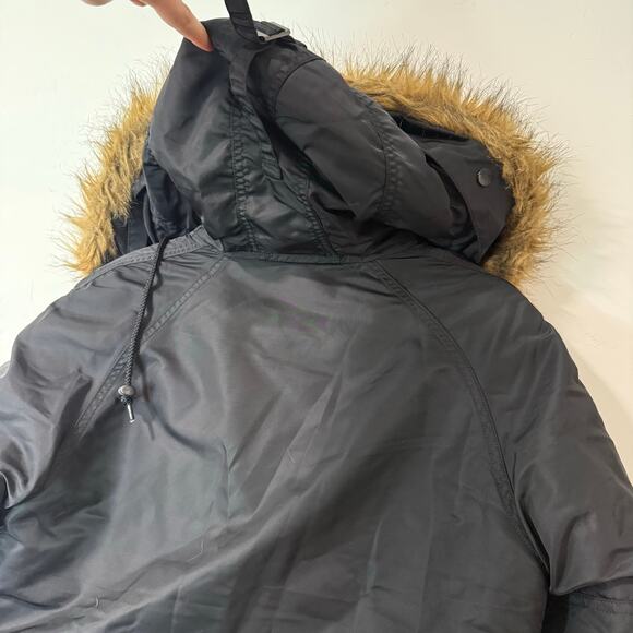 Alpha Industries Women's N-3B Parka Coat Black Small - Picture 9 of 9